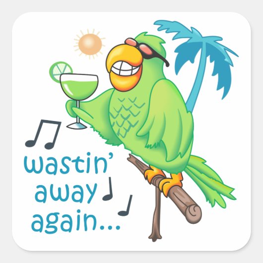 Wastin weer weg vierkante sticker (Voorkant)