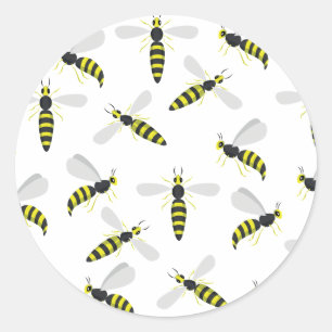 Wasvormig patroon ronde sticker