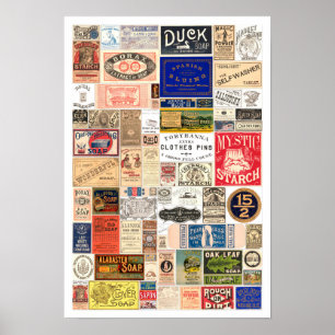  waswasmiddelenlabels Waskamer Poster