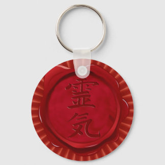 waszegel - REIKI | rode bloem Sleutelhanger