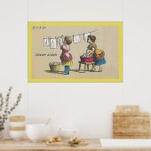 Waszetmeel ~ Circa 1880 ~  Adverteren Poster (Keuken)