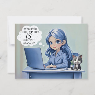 Wat als de Hokey Pokey is waar het allemaal om dra Briefkaart