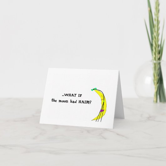 WAT ALS de maan HAAR had? Notecard Kaart (Voorkant)