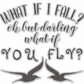 Wat als ik Herfst Fly Bird Silhouette Inspirerend Sticker (Voorkant)