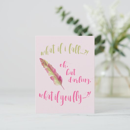 Wat als ik herfst? - Inspirerend prijsopgave Briefkaart (Staand voorkant)