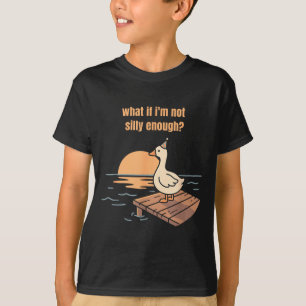 Wat als niet dom genoeg ganzen meme grappige eend t-shirt