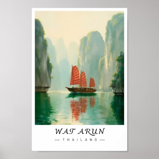 Wat Arun Bangkok Thailand  Wall Art, Temple Poster (Voorkant)