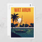Wat Arun Temple at Sunset Briefkaart (Voorkant / Achterkant)