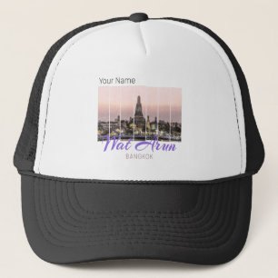 Wat Arun Temple Bangkok Thailand Sunset Souvenir Trucker Pet