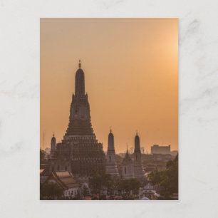 Wat Arun Temple bangkok Thailand tegen zonsonderga Briefkaart