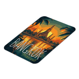 Wat Arun Temple Retro Reizen naar Bangkok Magneet