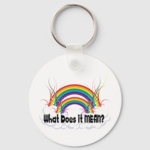 WAT BETEKENT HET? DUBBELE RAINBOW SLEUTELHANGER