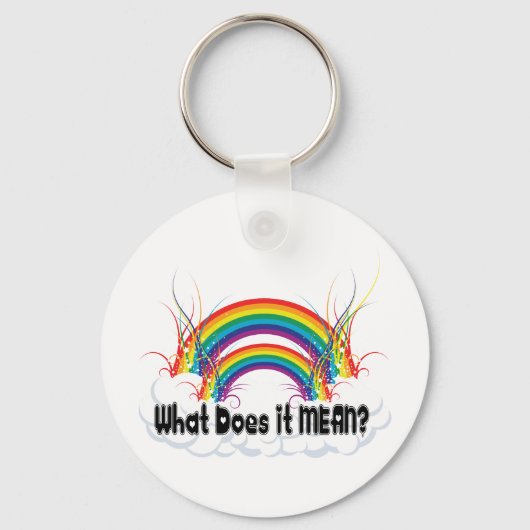 WAT BETEKENT HET? DUBBELE RAINBOW SLEUTELHANGER (Voorkant)