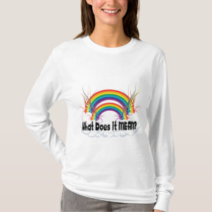 WAT BETEKENT HET? DUBBELE RAINBOW T-SHIRT