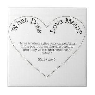 Wat betekent Love Mean - Perfume and Keulen Tegel Tegeltje