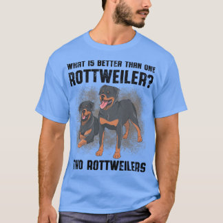 Wat beter is dan één Rottweiler twee Rottweiler T-shirt
