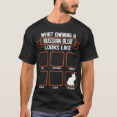 Wat bezit van een Russische blauwe kat lijkt op gr T-shirt (Voorkant)
