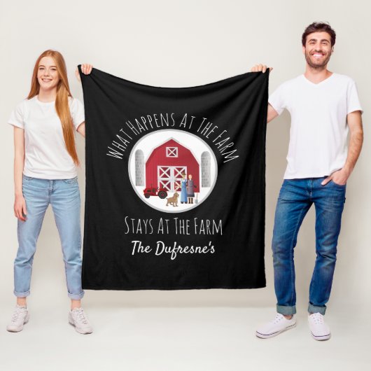 Wat bij het Boerderij persoonlijk gebeurt Fleece Deken (In situ)