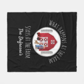 Wat bij het Boerderij persoonlijk gebeurt Fleece Deken (Voorkant (Horizontaal))