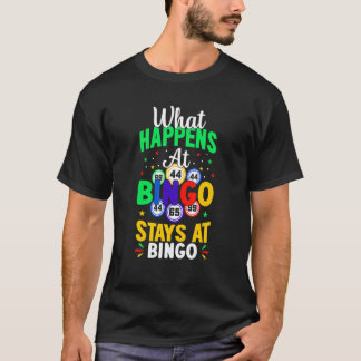 Wat bij het spel van de Speler van Bingo Bingo geb T-shirt