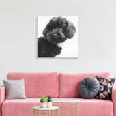 Wat? / Black Speelgoed Podle in B&W-fotografie Canvas Afdruk (Insitu (Woonkamer))