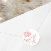 Wat Bunny Balloon Verjaardagsfeestje Ronde Sticker