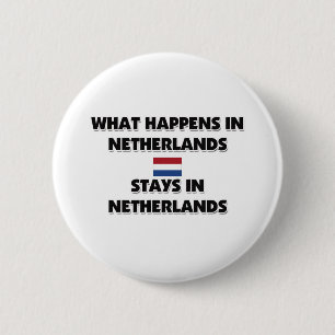 Wat daar in NEDERLAND gebeurt Ronde Button 5,7 Cm