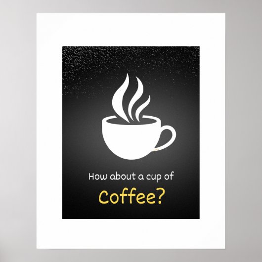 Wat dacht je van een kop koffie? poster (Voorkant)