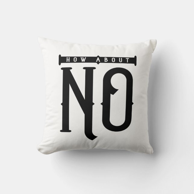 Wat dacht je van geen Typografie Kussen (Voorkant)