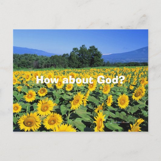 Wat dacht je van God? Briefkaart (Voorkant)