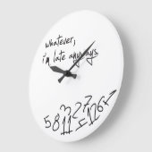 Wat dan ook, ik ben altijd te laat grote klok (Hoek)