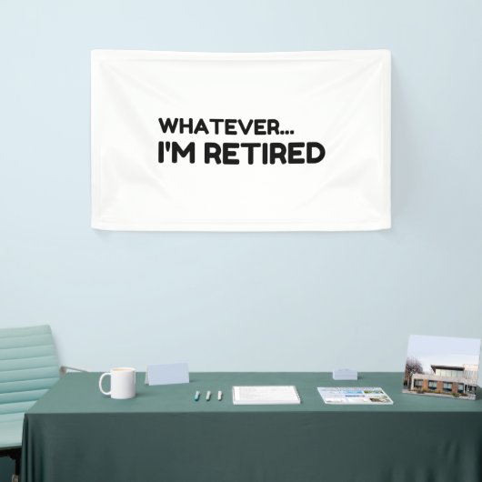 Wat dan ook... Ik ben in rust Spandoek (Beurs)