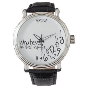 Wat dan ook, ik ben te laat. horloge