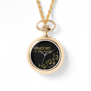 Wat dan ook, ik ben te laat. horloge