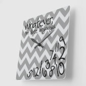 Wat dan ook, ik ben te laat. vierkante klok (Hoek)