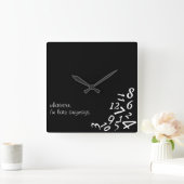 ~ Wat dan ook, ik ben te laat... ...WALL CLOCK, AA Vierkante Klok (Huis)