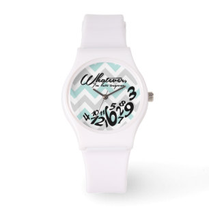 Wat dan ook, ik ben toch al laat - blauw en grijs horloge