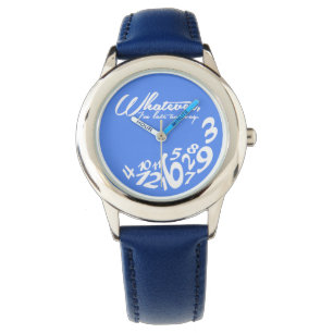 Wat dan ook, ik ben toch al laat - blauw horloge