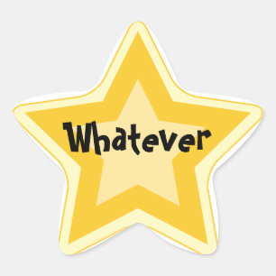 Wat dan ook - Sarcastic Gold Star Awards Ster Sticker