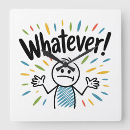 Wat dan ook. vierkante klok