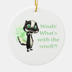 Wat dat gekruiste stinkdier keramisch ornament