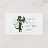 Wat dat gekruiste stinkdier visitekaartje (Achterkant)