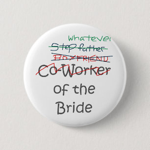 Wat de bride ook moge zijn ronde button 5,7 cm