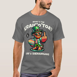 Wat de Craic Irish Surfing grappig ontwerp TShirt