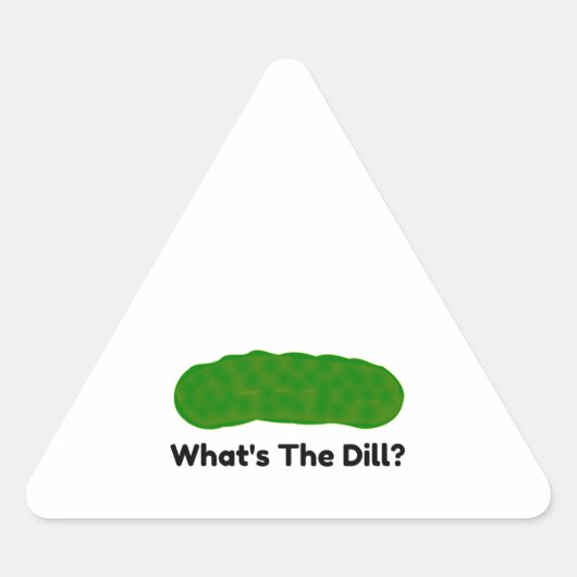 Wat de Dill Pickle Driehoek Sticker (Voorkant)