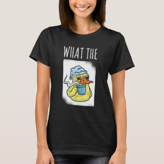 Wat de Duck Duck Morning Grouch Coffee Rubber Du T-shirt