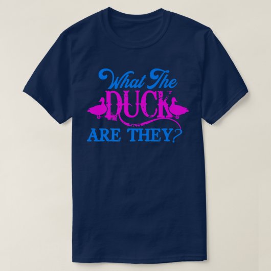Wat de Duck is tweelingen van het geslacht onthull T-shirt (Design voorkant)