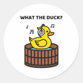Wat de Duck Pun Ronde Sticker