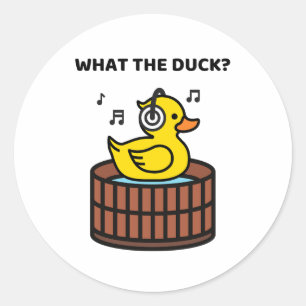 Wat de Duck Pun Ronde Sticker