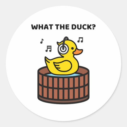 Wat de Duck Pun Ronde Sticker (Voorkant)